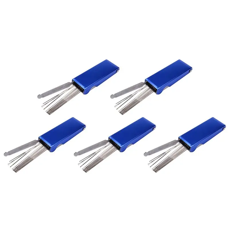 Precise 13 In 1 Torch Tip Cleaner Tools Welding Tip Cleaner Nozzle Cutting Needles Kit Stainless Steel Reamers (5-Pack)
