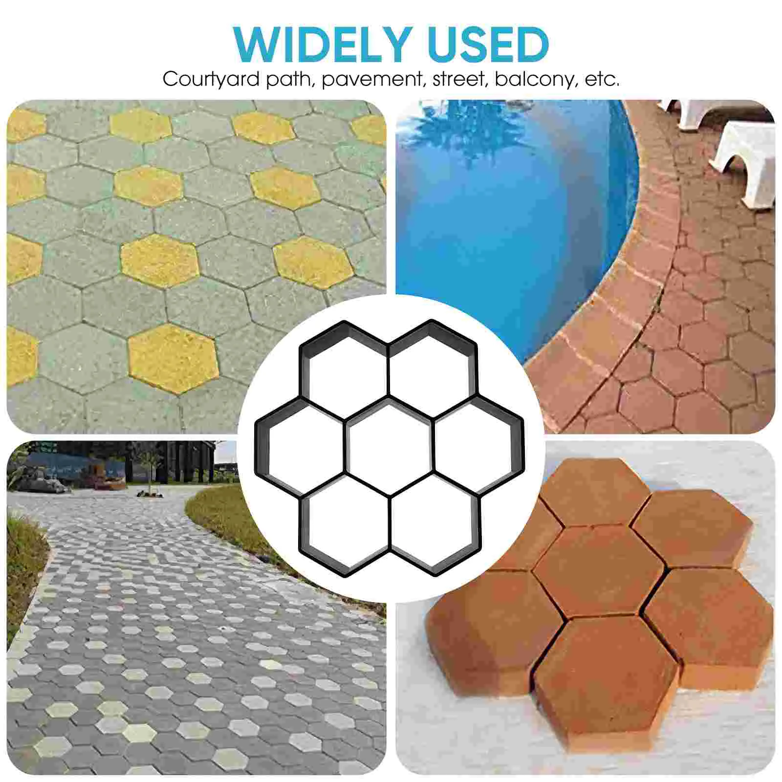 DIY Floor Mould Garden Paving Mold Path Oaving Cement Tile Cutting Machine Concrete
