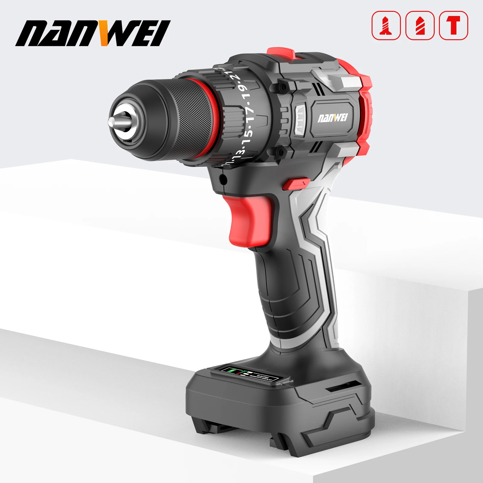 

Электрическая дрель-шуруповерт NANWEI 20V, 10 мм, компактная, для домашнего ремонта и DIY-проектов