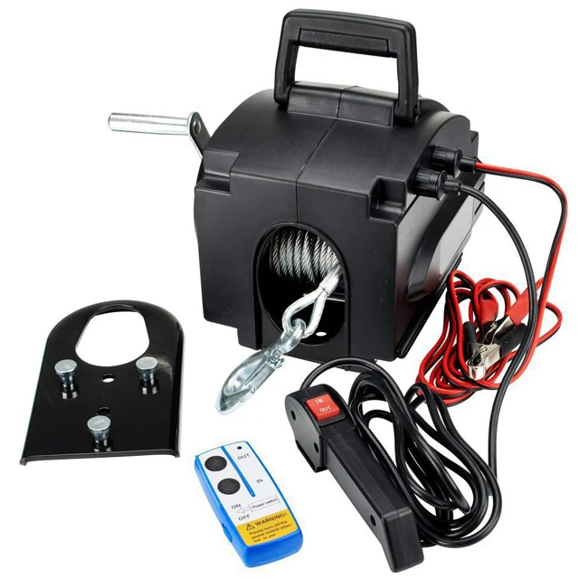 Manual Boat Winch, Hand-Operated Ratchet Puller, Steel Wire Webbing, Marine Hardware, for Marine Yacht Boat Trailer Recovery