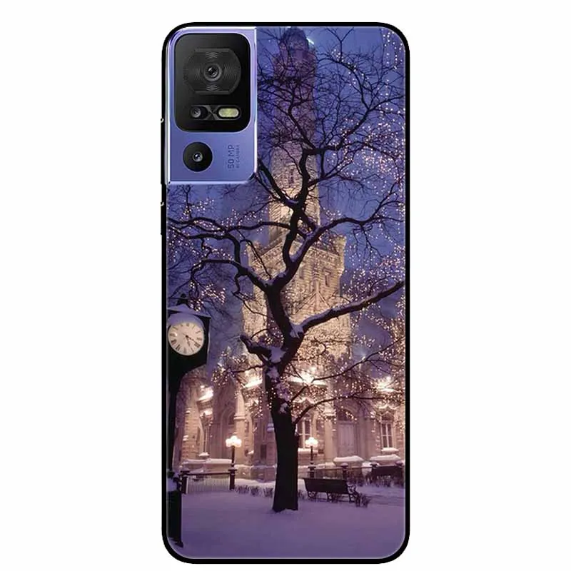 Soft Cover For TCL 40 SE Case 6.75\'\' Lovley Silicone Shockproof TPU Coque for TCL 40SE Phone Cases 6156A Fashion Cartoon Shells