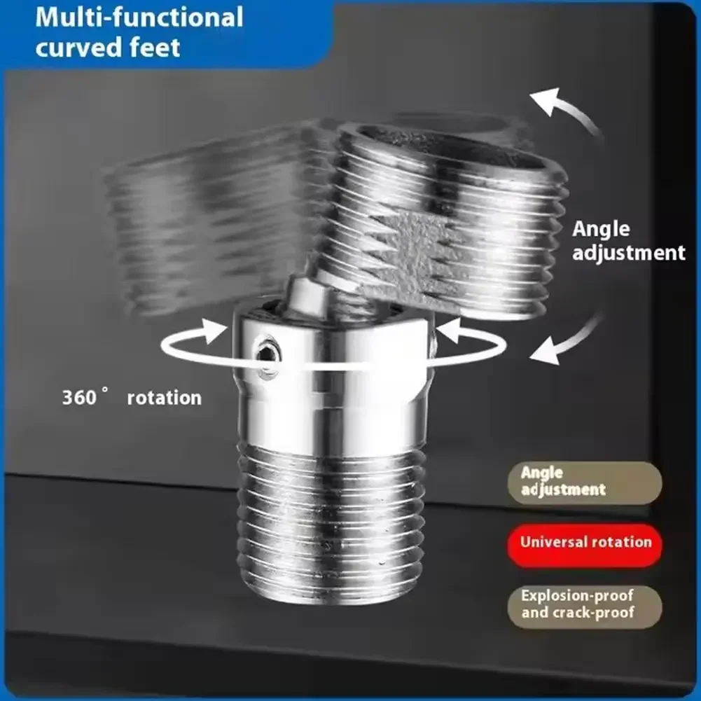 

360 ° Adjustable Faucet Angled Curved Foot Eccentric Screw Corner Tap Adapter Kitchen Faucet Accessories