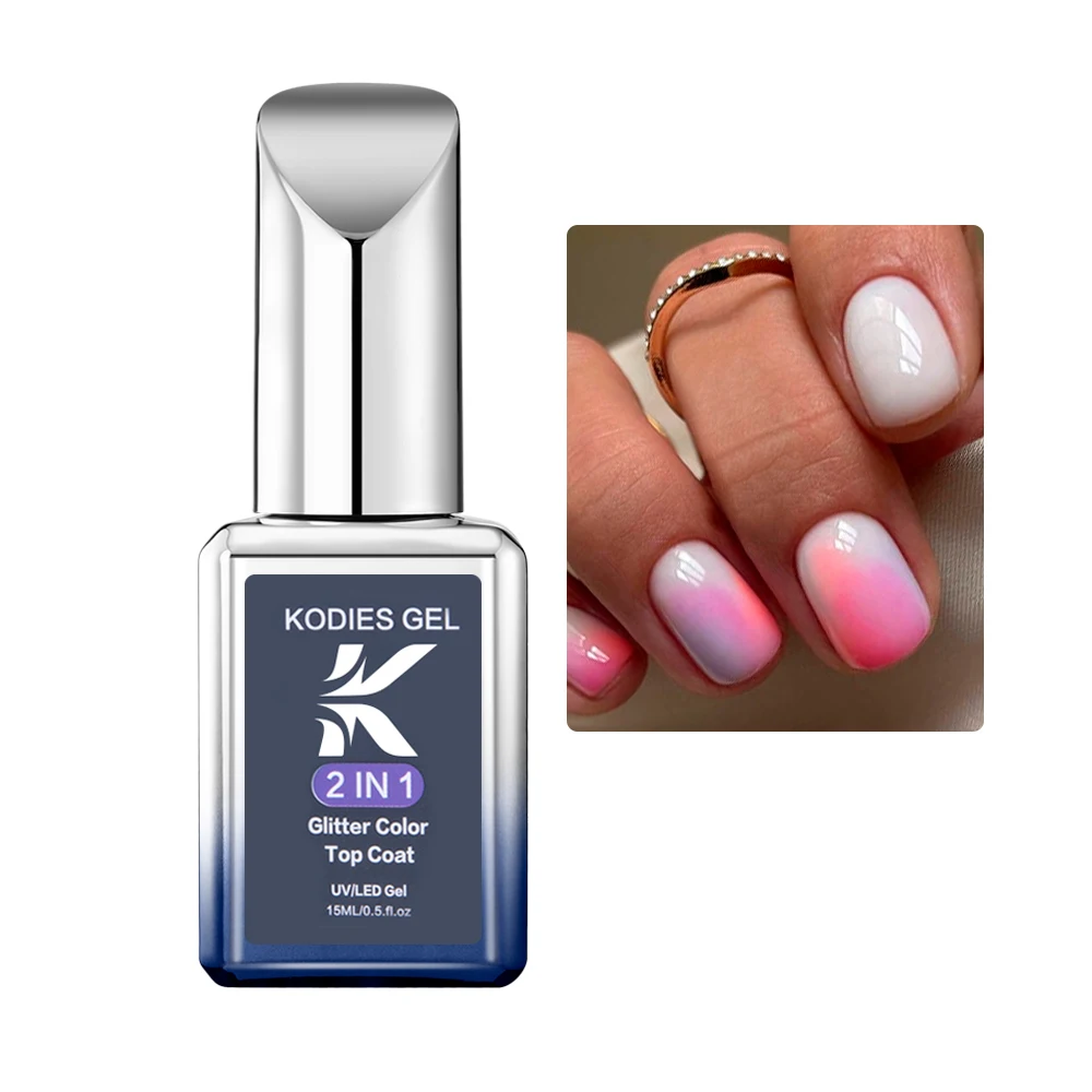 KODIES GEL Melkwitte Top Coat Gel Nagellak Semi-permanente UV/LED Gel Top Coat Finish Sealer Franse manicure Nagels Art Salon