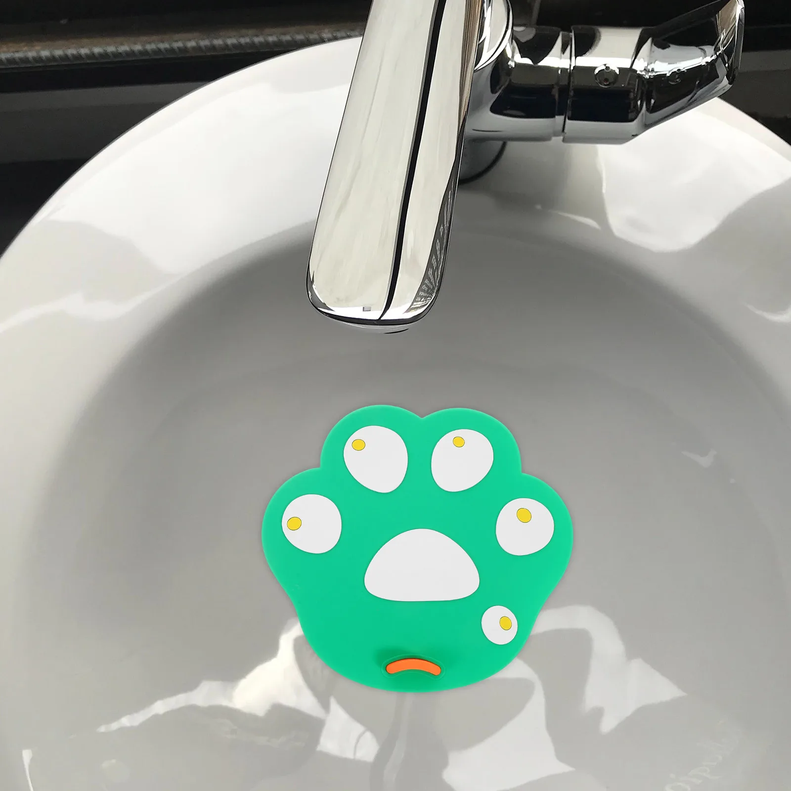 실리콘 배수구 커버 고양이 발 모양 악취 방지 막힘 방지 욕실 주방 샤워실 바닥 머리카락 걸림 방지 패드