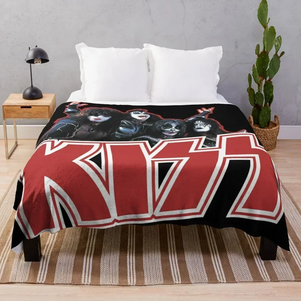 

KISS Demon, Starchild, Spaceman and Catman Throw Blanket for winter Hairy Blankets