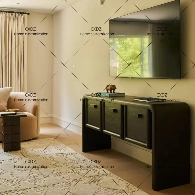 XXMedieval  country style black living room senior sense  entrance dining side cabinet surprise quiet wind