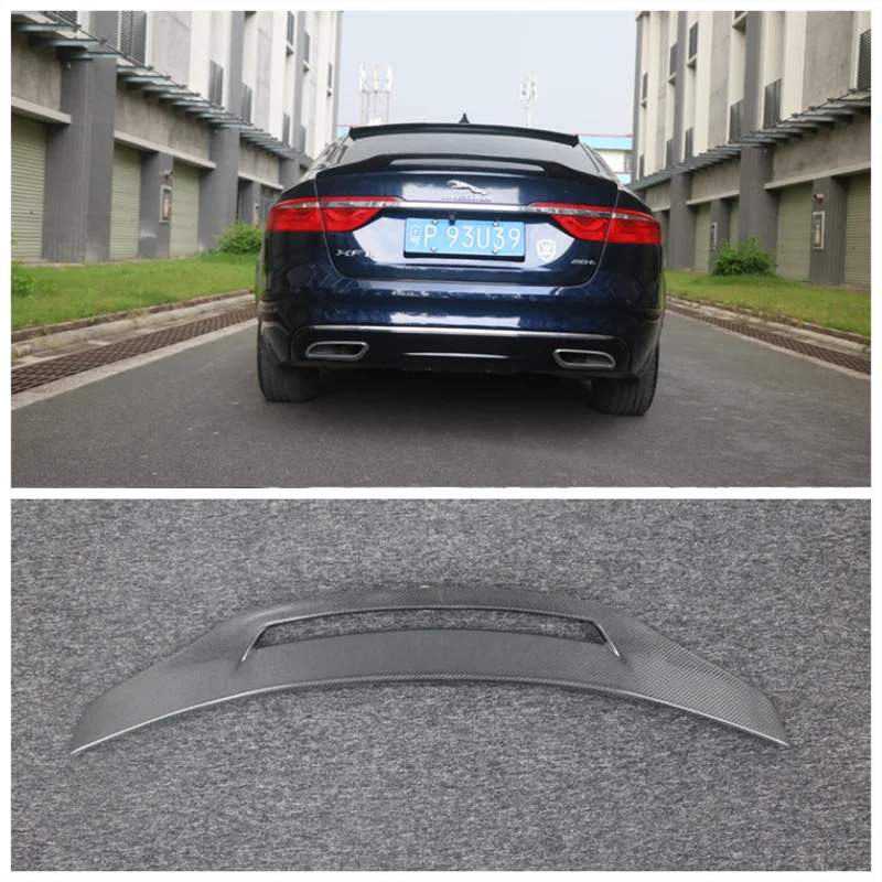 

Fits For Jaguar XF XFL GT Style 2016 2017 2018 2019 2020 2021 2022 Real Carbon Fiber Rear Trunk Lip Spoiler Splitters