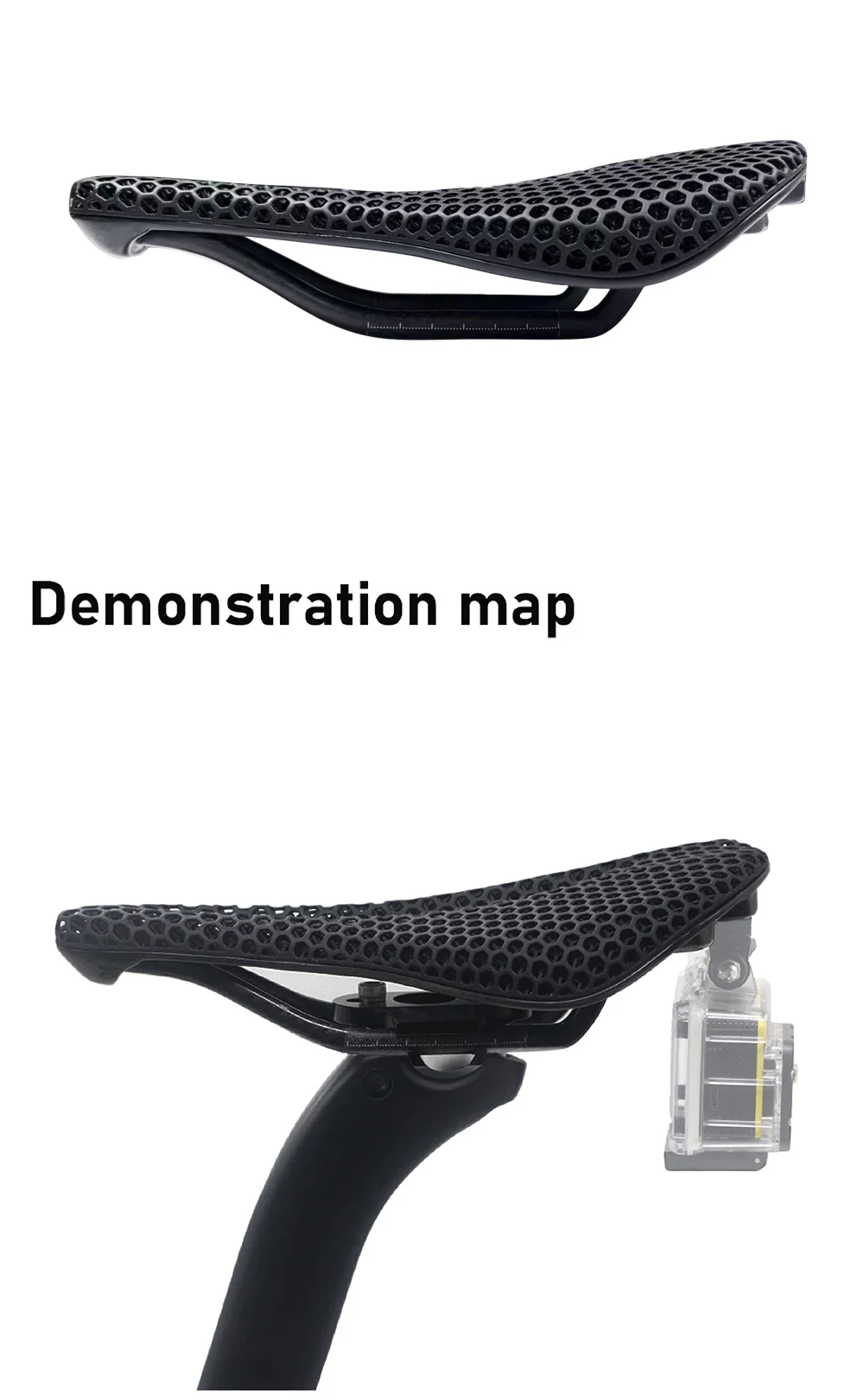 

3D printed riding saddle, seamless design front saddle, road/MTB, shell material plastic/PVC, full carbon fiber bicycle saddle