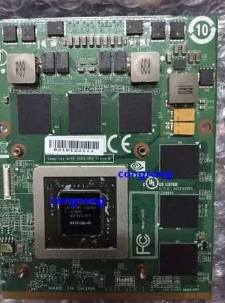 GTX 460M GTX460M N11E-GS-A1 1.5GB Video Card For DELL Clevo M15X M17X R2 R3 R4 R5 Graphic Card GPU Replacement