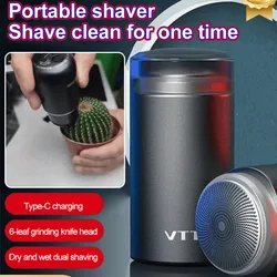 Men's Portable Mini Electric Shaver USB Charging Multifunctional IPX7 Waterproof Shaver