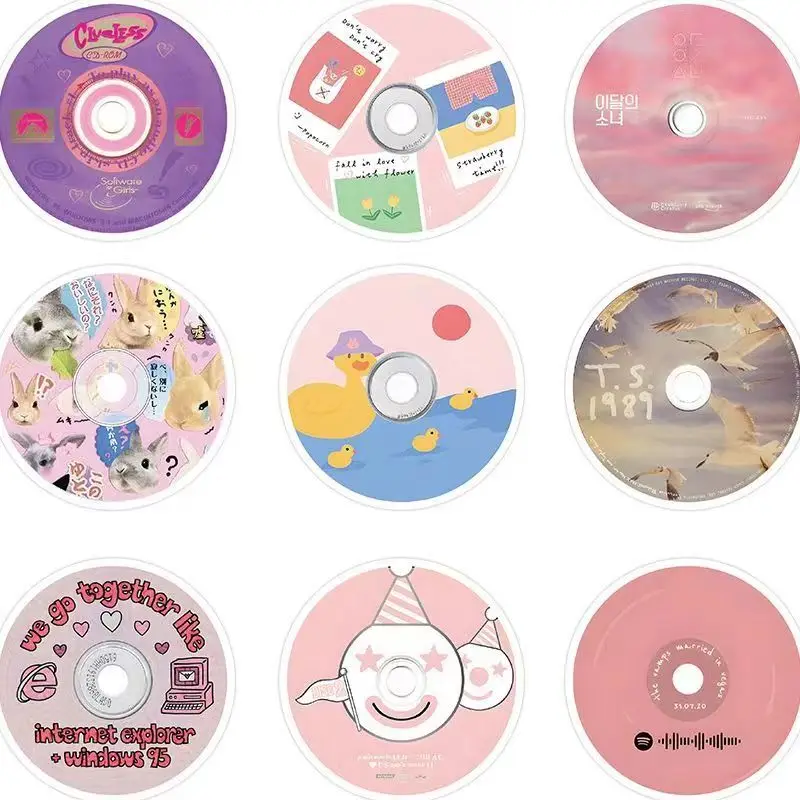 50pcs Music Disc Stickers Graffiti Stickers Creative Graffiti for fans CD disc Stickers Decorative Stickers