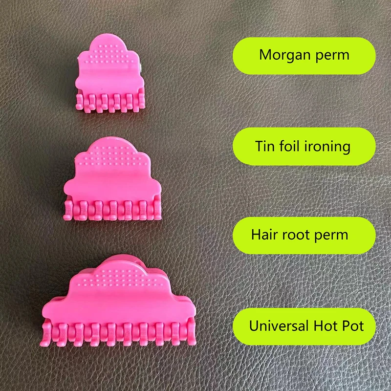 

30pcs Heat-Resistant Hair Perm Clips - Lightweight Insulation Volume Holders For Easy Cleaning & Strong Grip At For Home