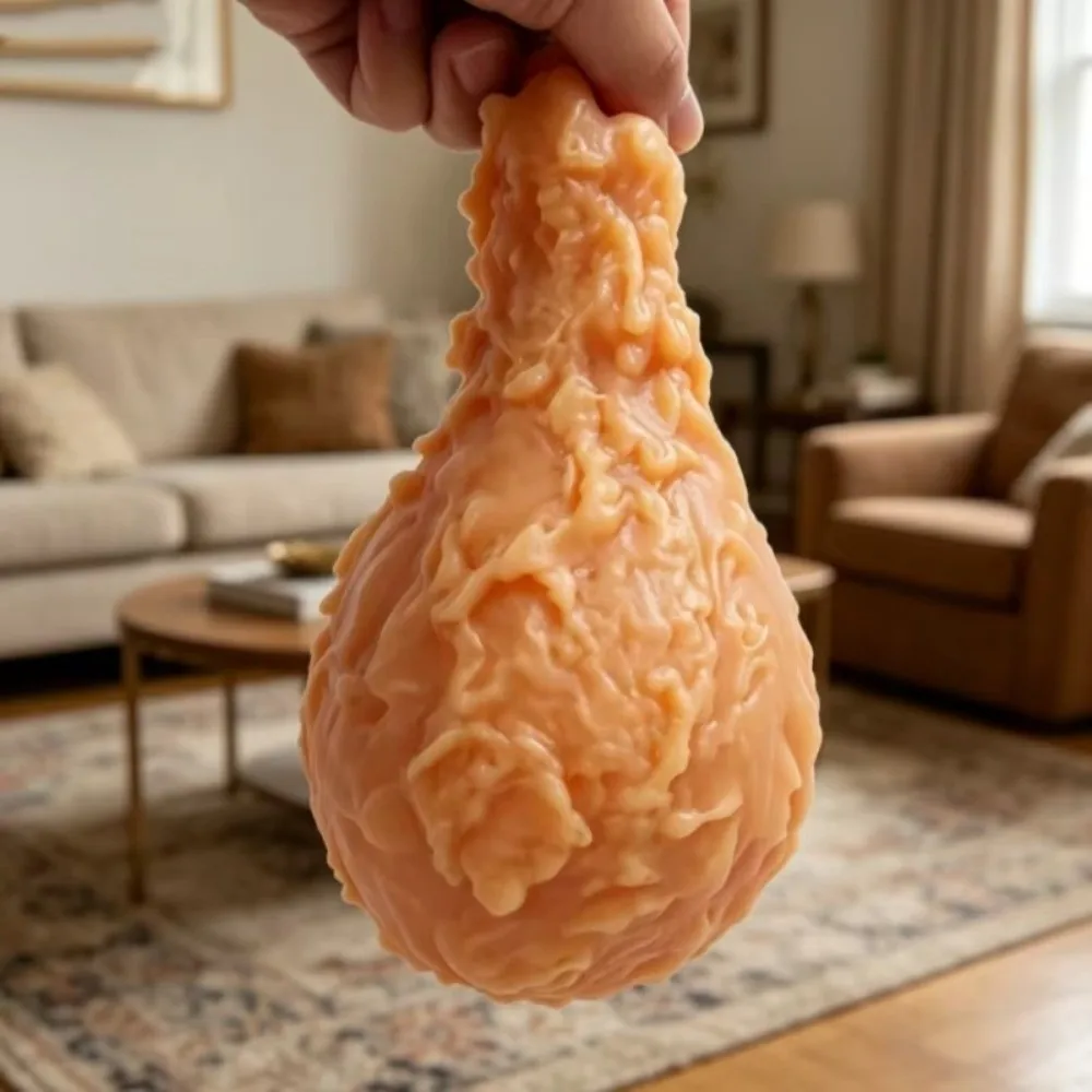 New Simulated Chicken Leg Soft Texture Rebound Design Sensory Fidget Pinchable Design Simulated Food Shape Stress Relief