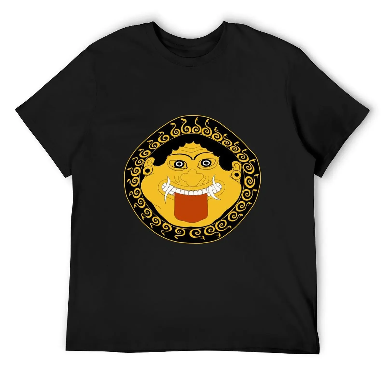 Yellow Gorgon T-Shirt anime t shirts basketball graphic tees baggy shirts rapper graphic tees mens clothing