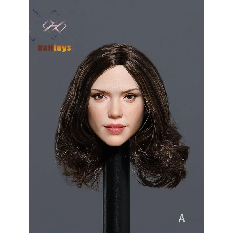 HaHtoys 1/6 Scale American Actress Moive Star Head Cavring Black/Brown Curly Hair Head Sculpt for 12