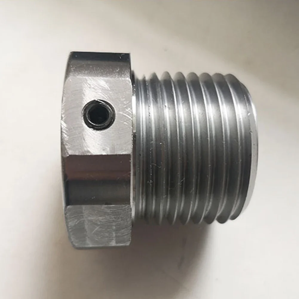 

Lathe Setup Woodworking Workshop Silver Chuck Adapter Lathe Chuck Thread Adapter Accessory Headstock Adapter Length Approx. 1.57
