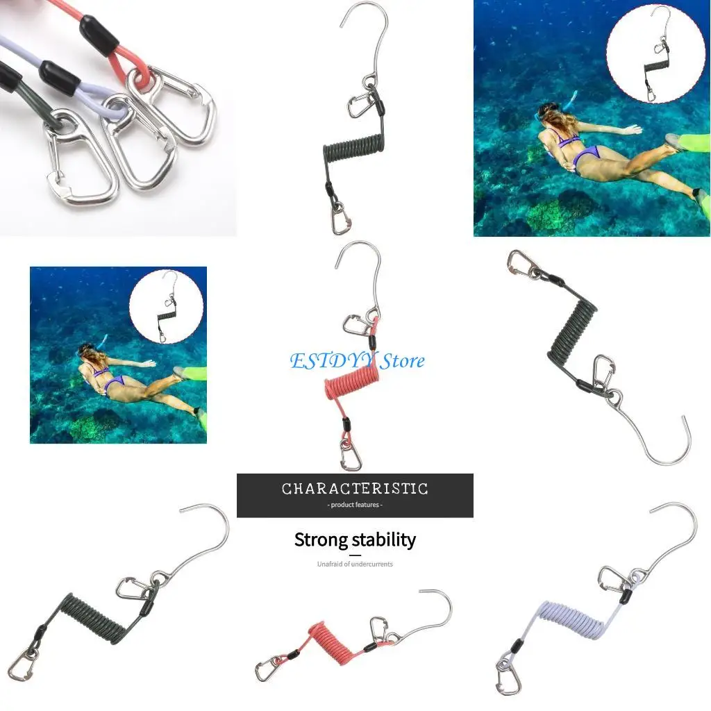 

G6DE Подводное защитное снаряжение Крюк для дайвинга из нержавеющей стали Двойной рифовый крючок