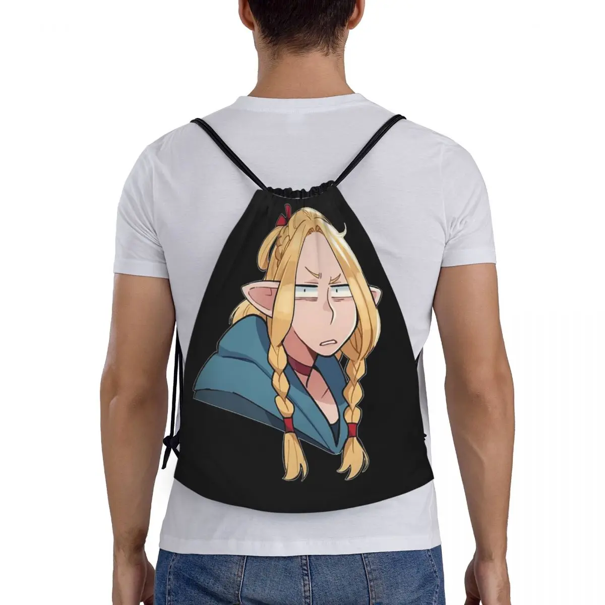 

Dungeon Meshi Senshi Delicious In Dungeon Backpacks Portable Drawstring Bags Sports Bag Book Bags for Travel School