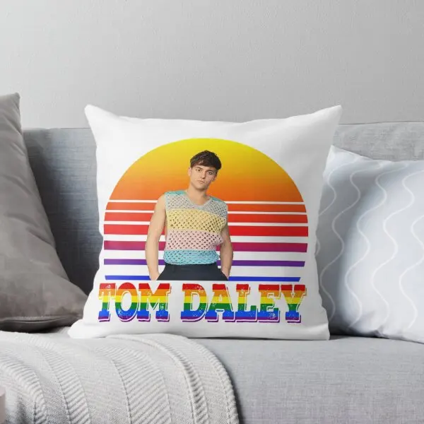 Tom Daley  Printing Throw Pillow Cover Comfort Waist Soft Bedroom Anime Fashion Office Decorative Pillows not include One Side