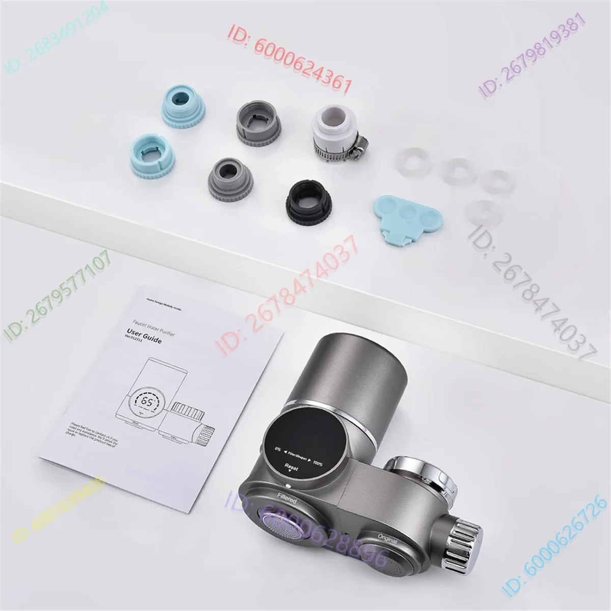 Hot Faucet Water Filter for Sink-LED Display Water Purifier for Faucet,Faucet Mount Tap Water Filtration System for Kitchen view 3