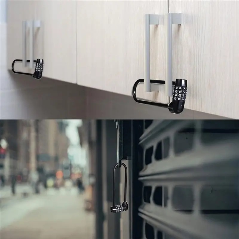 ABRU- Secure 2Pcs Extended Heavy Duty Padlock For Cabinet, Glass Door, Gate-Extended Shackle Design