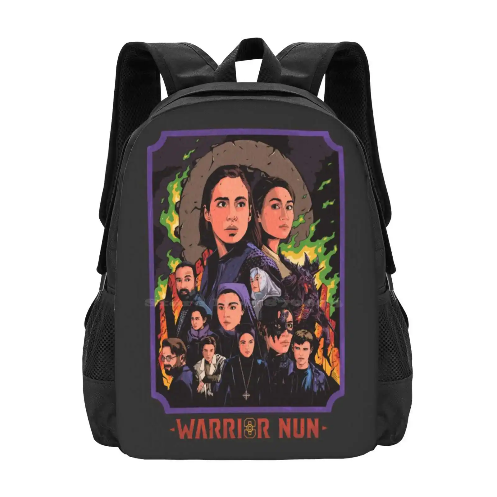 Warrior Nun S2 Hot Sale Schoolbag Backpack Fashion Bags Sister Beatrice Warrior Nun S2 Avatrice Retro Vintage 80S 70S Beach