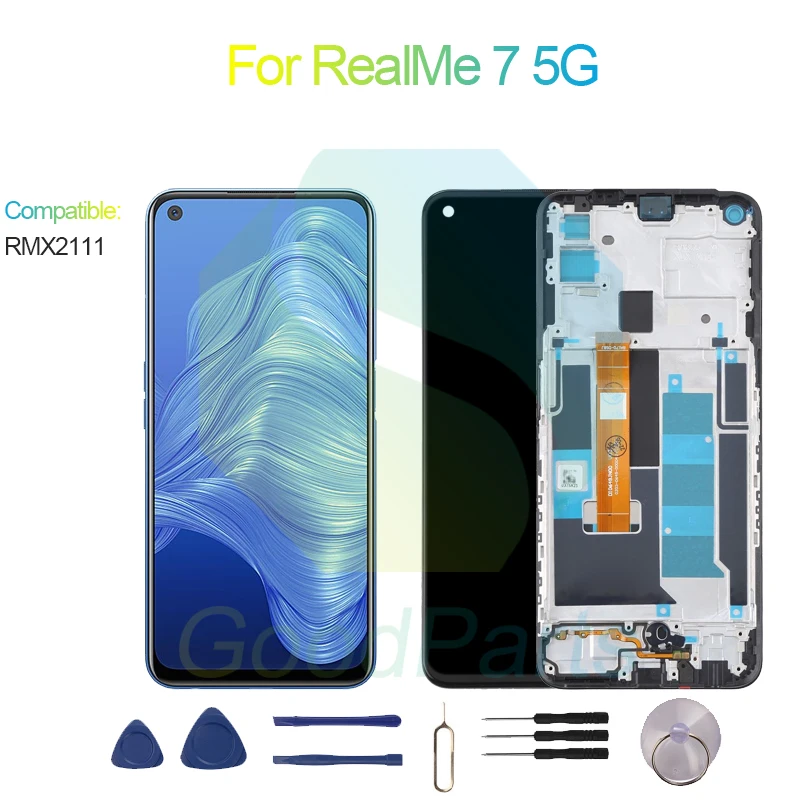 

Для RealMe 7 5G экран дисплей Замена 2400*1080 RMX2111 для RealMe 7 5G LCD сенсорный дигитайзер