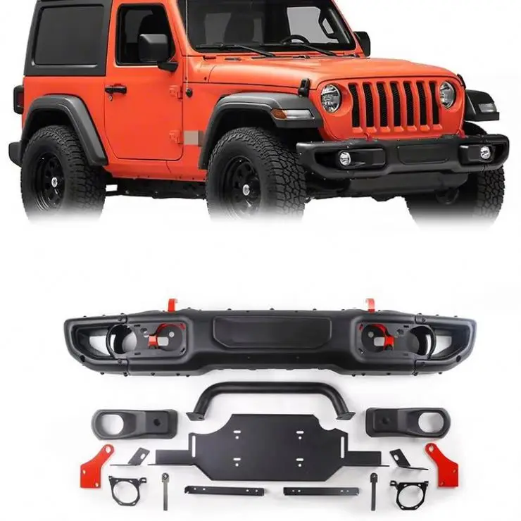 

Gobison for JL 2018 Car Offroad 4x4 Auto Accessories Aluminum 10th Anniversary Front Bumper for Jeep Wranglercustom