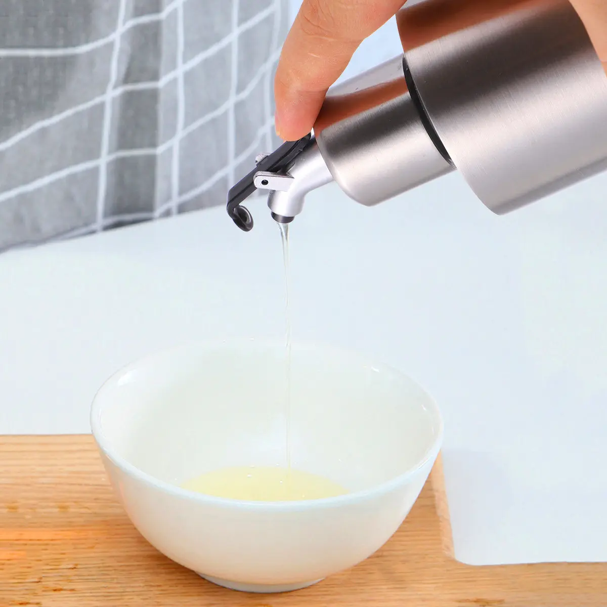 

Oiler Kitchen Dispenser Steel Container Cooking Condiment Bottle Sauce Stainless
