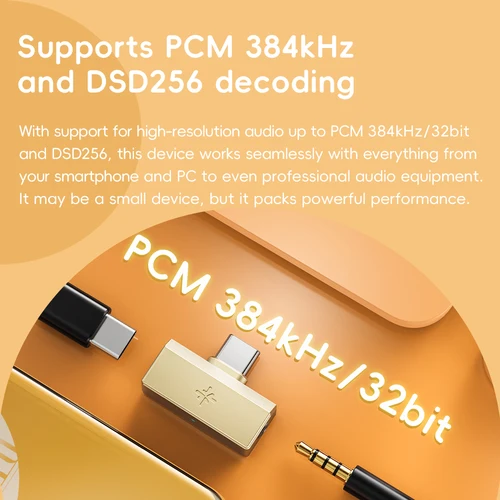 Imagen 2 del producto FiiO Snowsky Tiny DAC amplificador de auriculares USB DAC con 3,5/4,4mm/type-c PEQ Tuning 384kHz/DSD256 compatible con Control en línea