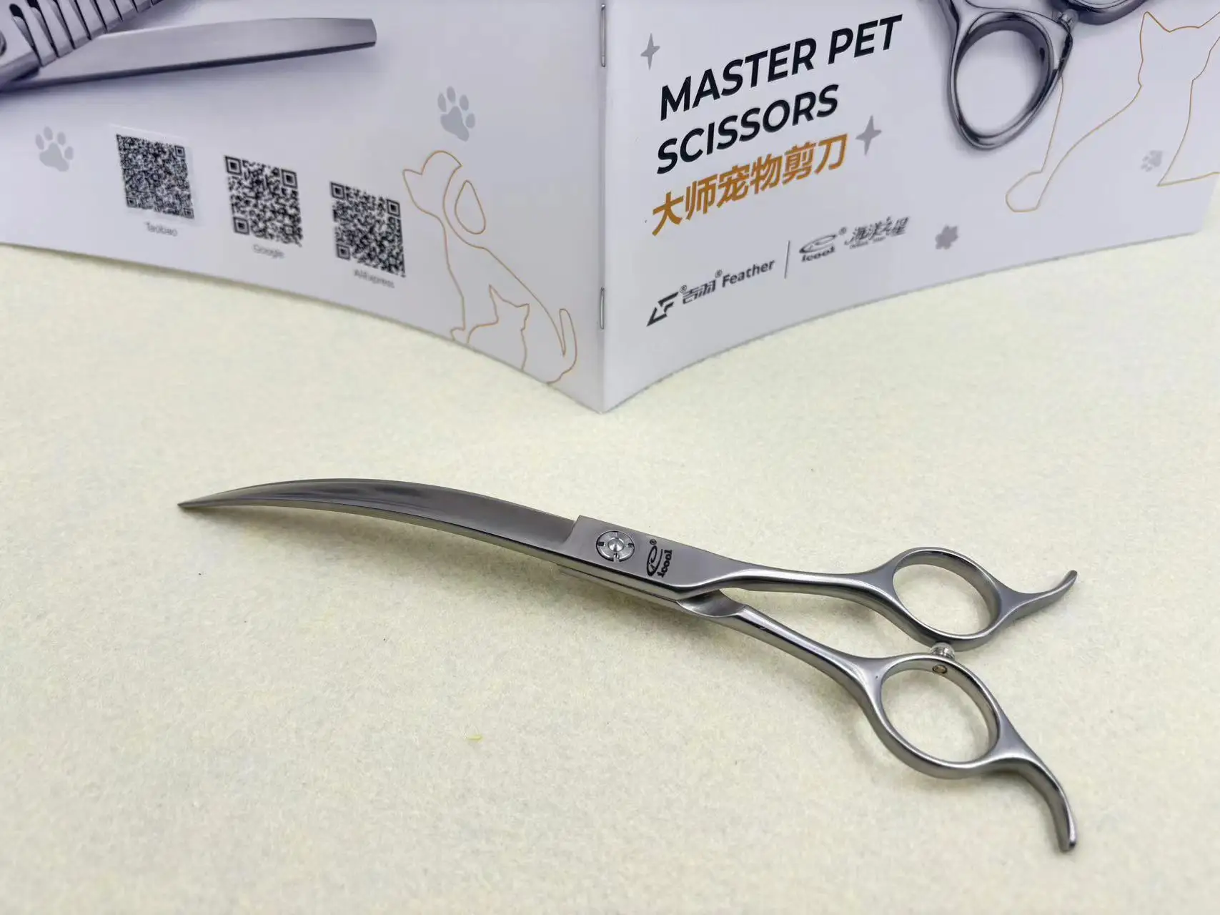 

Big Super Curved Dog Grooming Scissor 45 Drgee High class Japanese Steel Grooming Scissors Tools For Groomers