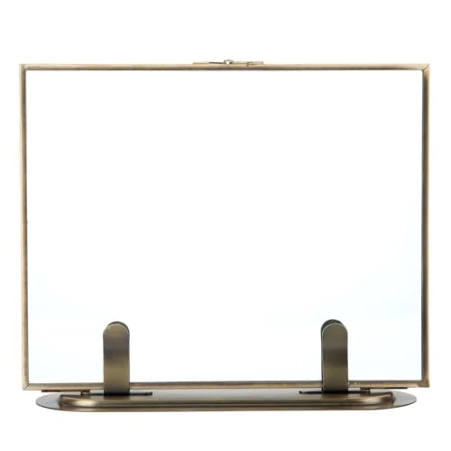 

8x10 Picture Frames Gold Brass Floating Frame Vintage Double Glass Pressed Flower with Metal Stand, Tabletop Shelf Photo Frame