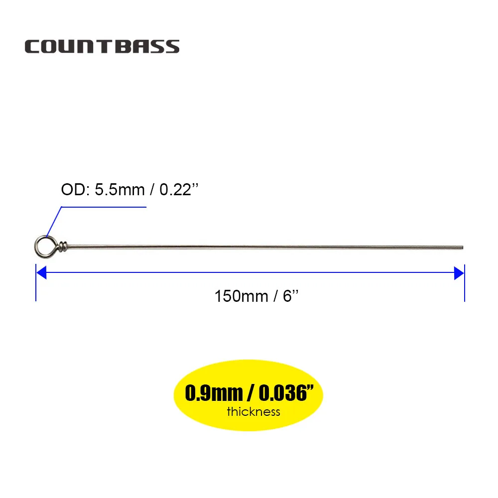 COUNTBASS Alambre de acero inoxidable para spinner – Accesorios pesca - imagen 5