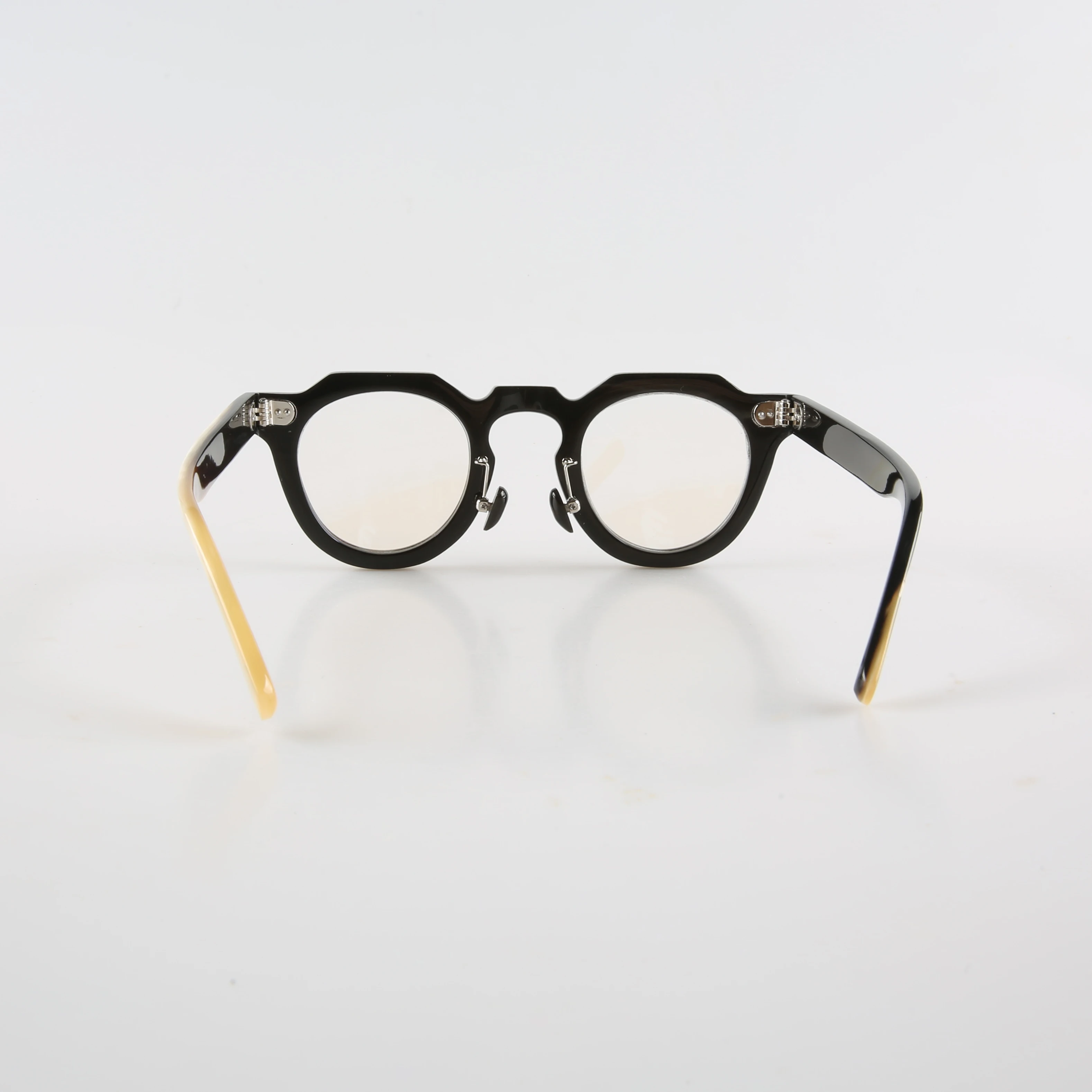 Glasses Frame For Men Women Unique Classic Handmade Natural Horn Reading Prescription Eyeglass Frames Rivets Clear Eyewear