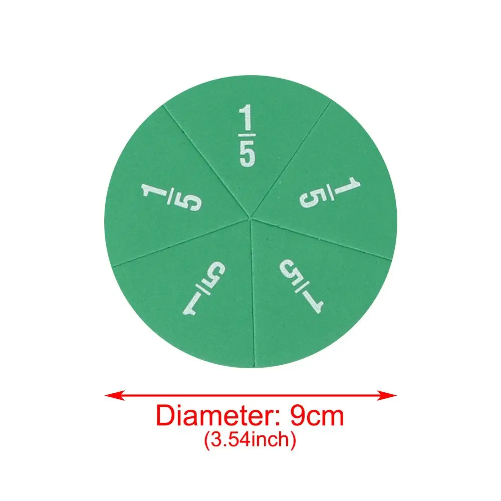 51 Pcs EVA Round Shaped Fractions Instrument Montessori Math Educational Toys Math Learning Tool Teaching Gifts