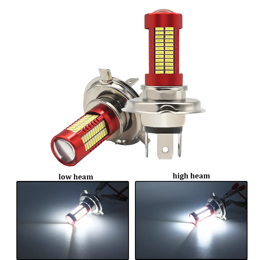 1Pc Highlight H6M P15D BA20D P45T LED Motorcycle Light Bulb Super Bright 6000K 4014 106SMD LED Bulb For Motorbi