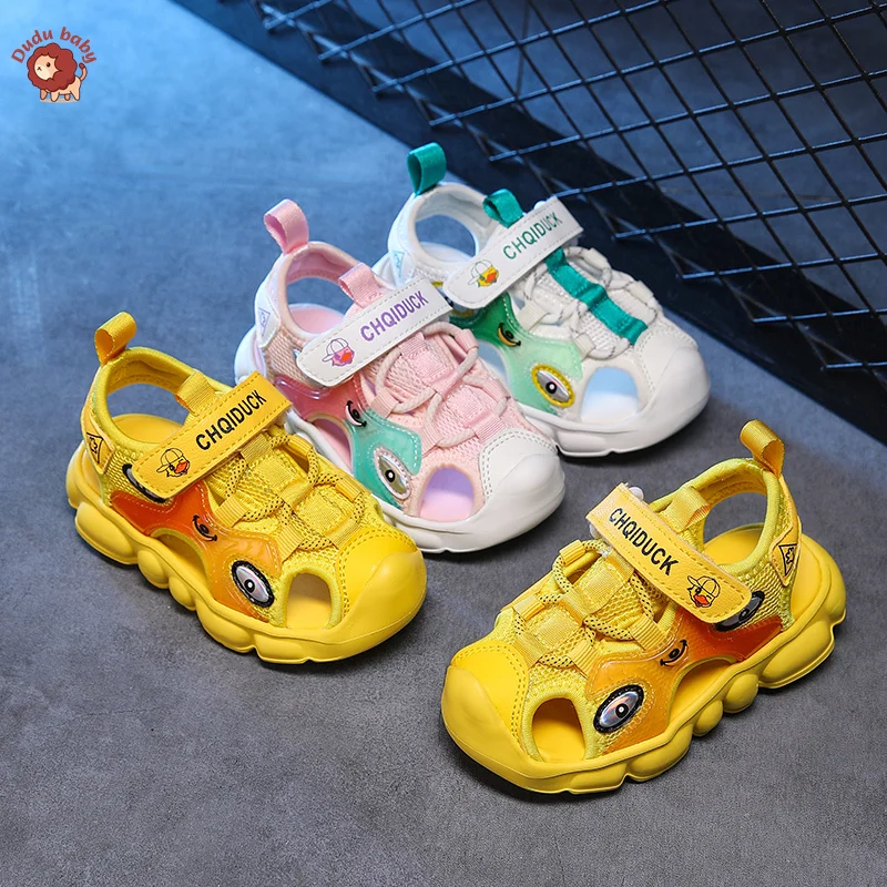 Summer Children Sneakers Breathable Running Shoes New  Swivel Buckle Kids Sport Shoes Outdoor Casual Trainers