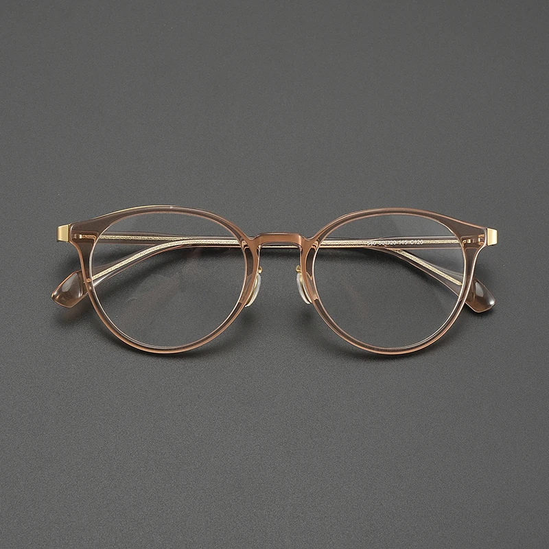 إطار نظارات قصر النظر العصرية ذات الوجه الدائري الخفيف للغاية، كاجوال للأعمال على شكل كمثرى، اتجاه فني رفيع للغاية، زجاج بصري #4