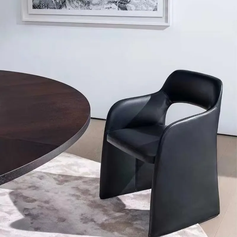 Moderne luxe oranje fluwelen restaurantfauteuil Villa hoge rugleuning casual accentstoel