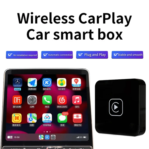 Imagen 2 del producto Mini caja Dongle con cable a Carplay inalámbrico Android Auto para Audi Toyota Mazda Nissan Chevrolet Suzuki Subaru Kia Ford Opel Skoda