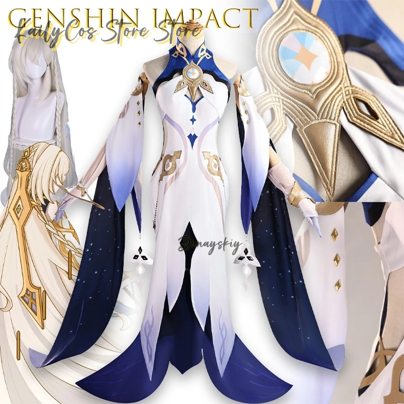 

Istaroth The Archon Of Time Cosplay Genshin Impact Costume Anime Game Character Roleplay Outfit Sexy Dress Outfit Wig Set Party