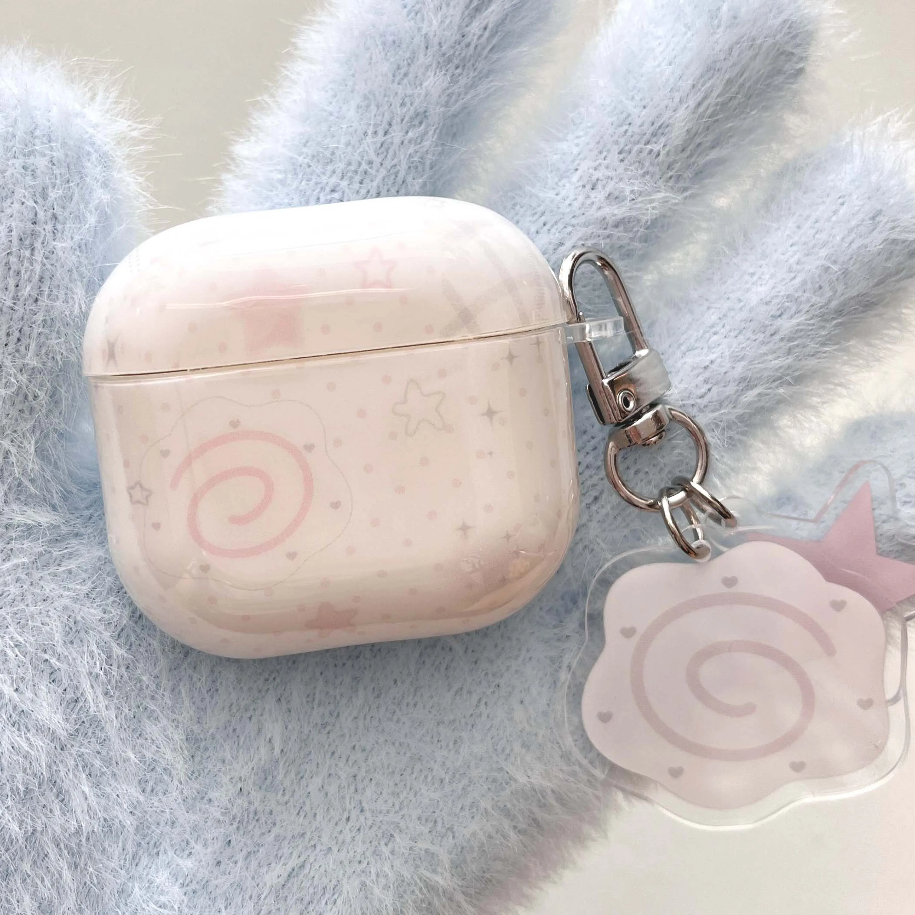 Image of Star Fish Roll rosa IMD-Schale für Apple Airpods 4 1 Pro 2. 2 3 Kopfhörerhülle, kabellose Bluetooth-Ladebox-Abdeckung