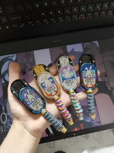 Haisha Rhythm Irritable Rabbit Mix Crisp Ding Push Slider Fengjing EDC Fidget Spinner For Hobby Collectors Daily Stress Relief