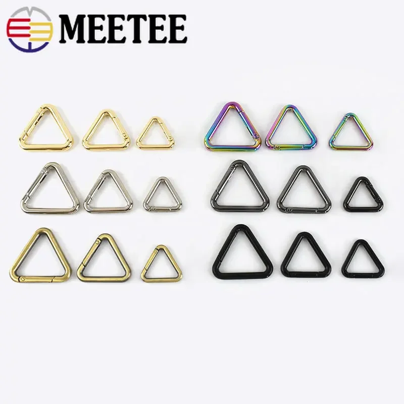 

Meetee 10/20Pcs 20/25/32mm Metal Spring Ring Buckle Openable Snap Clip Keyring Hook Webbing Clasp Handbag Connector Hang Buckles