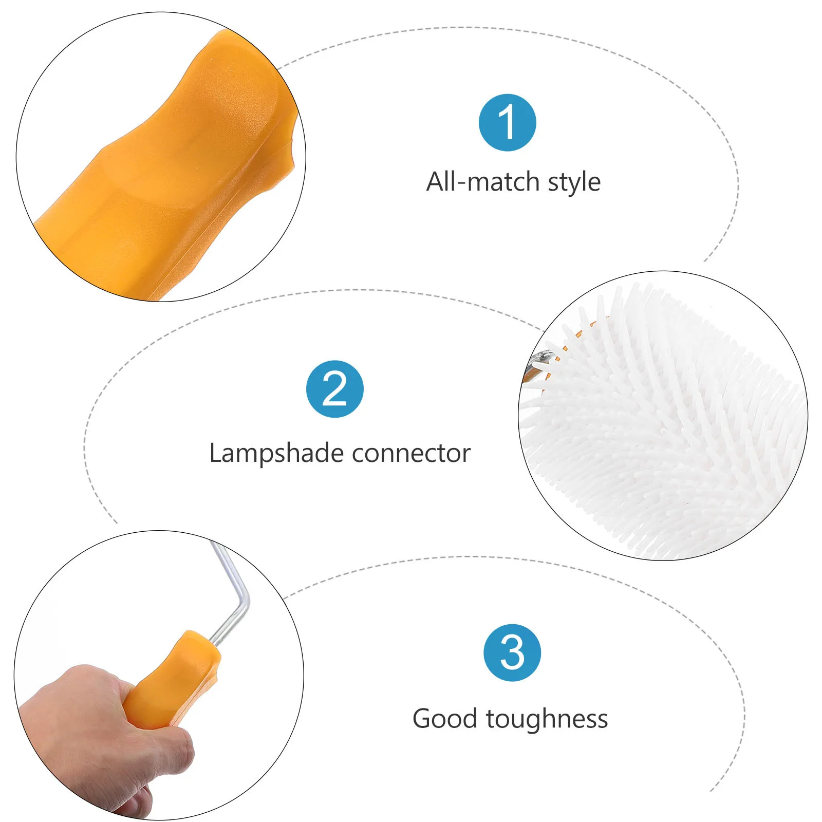 1 قطعة الأسطوانة مسننة لطلاء الأرضيات الايبوكسي أداة التسوية الذاتية الممله المضادة للتساقط مقبض بلاستيكي متين الطلاء الأسطوانة الأرضيات