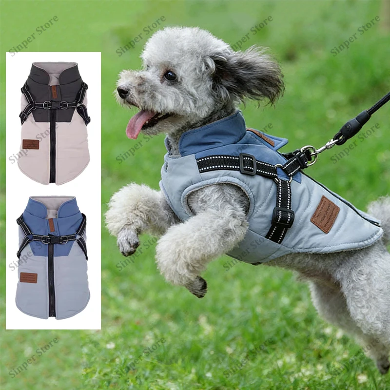 

Waterproof Dog Coat, Reversible Dog Jacket for Medium Dogs Adjustable Durable Doggie Winter Coat Warm Puppy Cold Weather