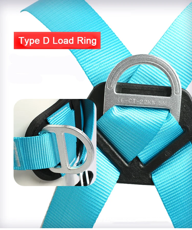 Five Point Full Body Safety Belt Rope Set Outdoor Rock Climbing Electrician Protection Safety Belt High-altitude Work Harness