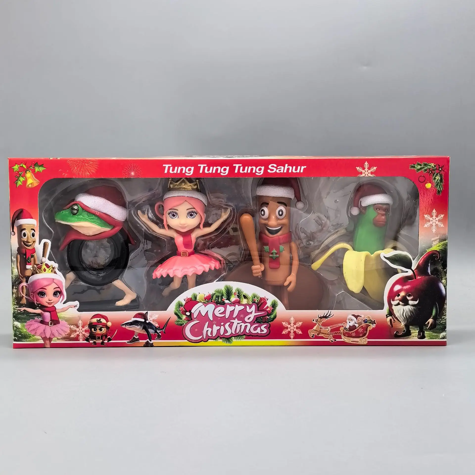 Novo natal shan hai jing café menina caixa de presente, figura de caixa cega mistério, brinquedo de mesa para decoração de natal presente das crianças