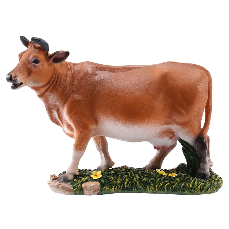 

Resin Simulation Cattle Sculpture Ornaments Home Outdoor Courtyard Micro-Landscape Craft Miniature Garden Decoration