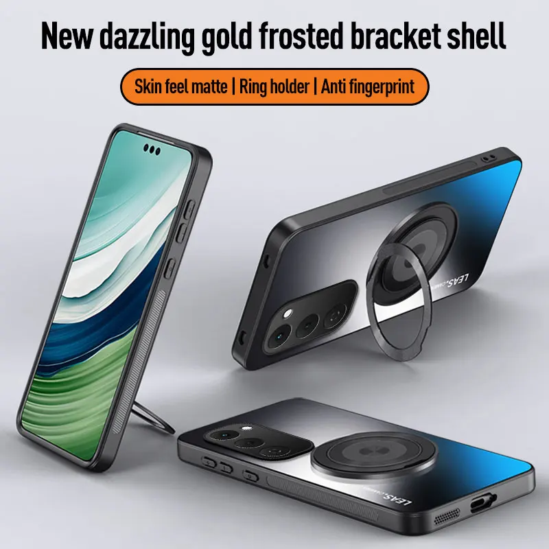 

For Tecno Spark 40 Pro Plus Case Luxury Acrylic Frosted 360° Rotating Stand Cover For Tecno Spark40 ProPlus Shockproof Funda